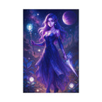 Anime Sorceress Art Print: Celestial Fantasy Poster