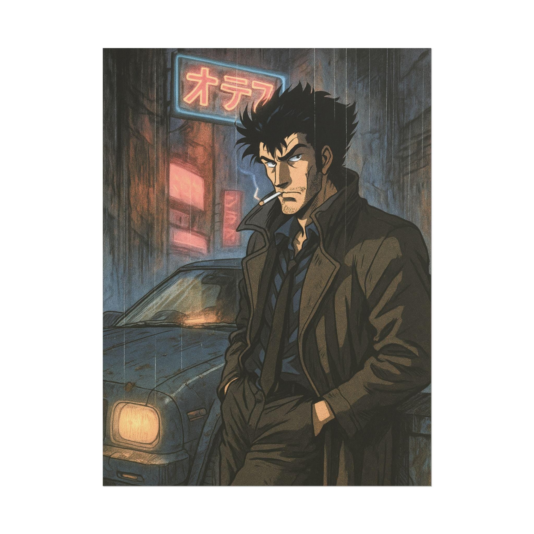 Vintage Style Anime Poster: Giclée Art Print, Manga Wall Decor