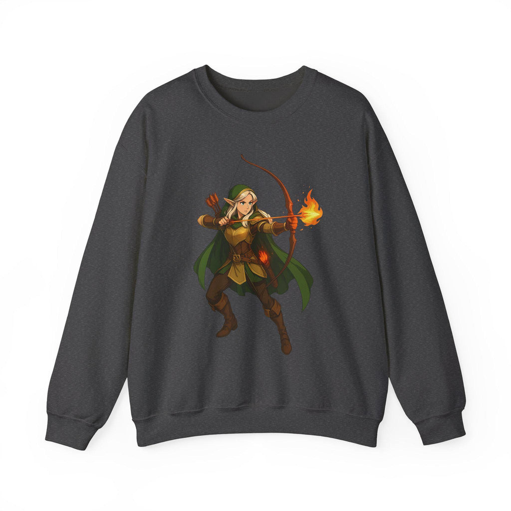 Elf Archer Anime Sweatshirt Sand Color Unisex Pullover Japanese Fantasy Ranger Gift
