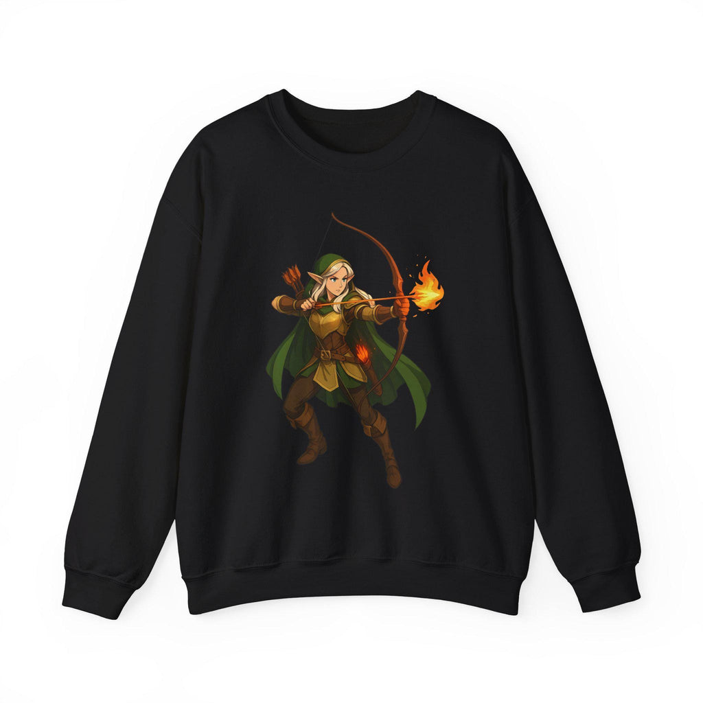 Elf Archer Anime Sweatshirt Sand Color Unisex Pullover Japanese Fantasy Ranger Gift