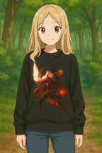 Dark Flame Archer Anime Sweatshirt, Black Pullover | Epic Anime Apparel Original