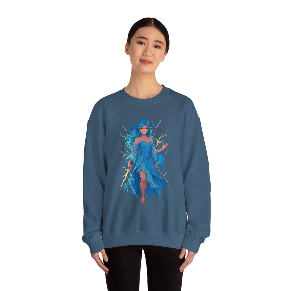Lightning Sorceress Anime Sweatshirt,  Black Pullover | Epic Anime Apparel Original