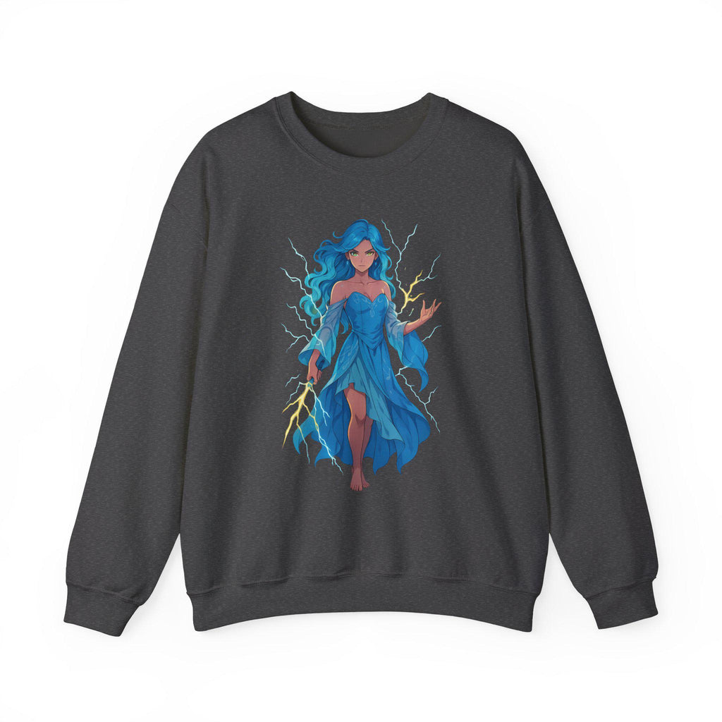 Lightning Sorceress Anime Sweatshirt,  Black Pullover | Epic Anime Apparel Original