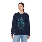 Anime Female Electric Hero Art Sweatshirt, Manga Wall Art, Anime Graphic Print Clothing, Cosplay Apparel, Comic Book Character Pullover