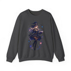 Anime Witch Girl Sweatshirt Magical Book Spellcaster Gift for Fantasy Lovers Otaku Cozy Japanese Style Top