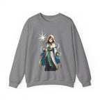 Anime Sorceress Sweatshirt Magic Girl Streetwear Medieval Fantasy Gift for Gamers and Anime Lovers