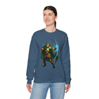 Lightning Archer Anime Sweatshirt Black Neon Glow Fantasy Bow Hunter Gift for Gamers Otaku Streetwear Epic Anime Apparel