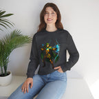 Lightning Archer Anime Sweatshirt Black Neon Glow Fantasy Bow Hunter Gift for Gamers Otaku Streetwear Epic Anime Apparel