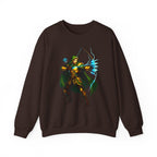 Lightning Archer Anime Sweatshirt Black Neon Glow Fantasy Bow Hunter Gift for Gamers Otaku Streetwear Epic Anime Apparel