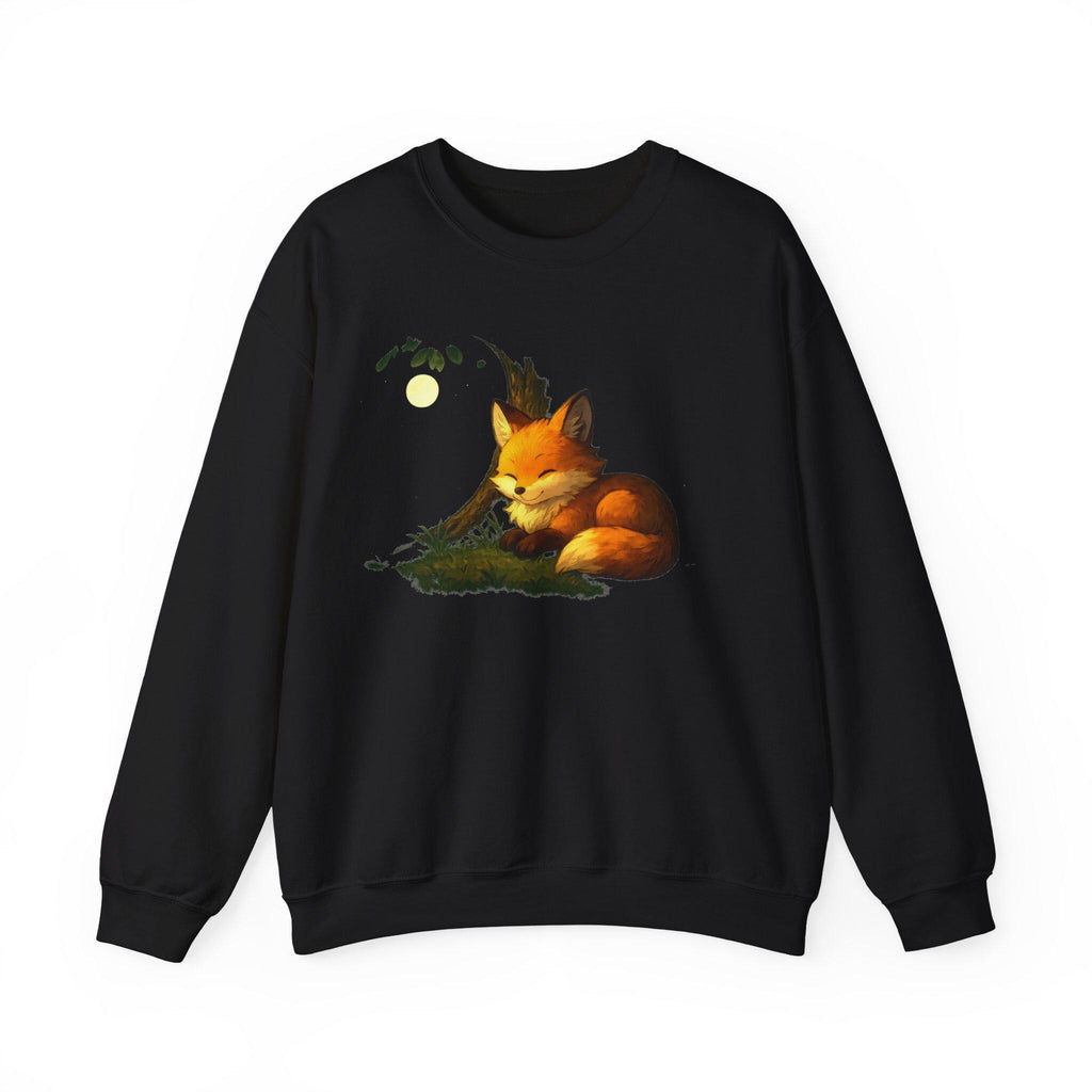 Fox Café Anime Sweatshirt  Cozy Autumn Gift for Animal Lovers Cute Fox Art Japanese Style Streetwear Epic Anime Apparel