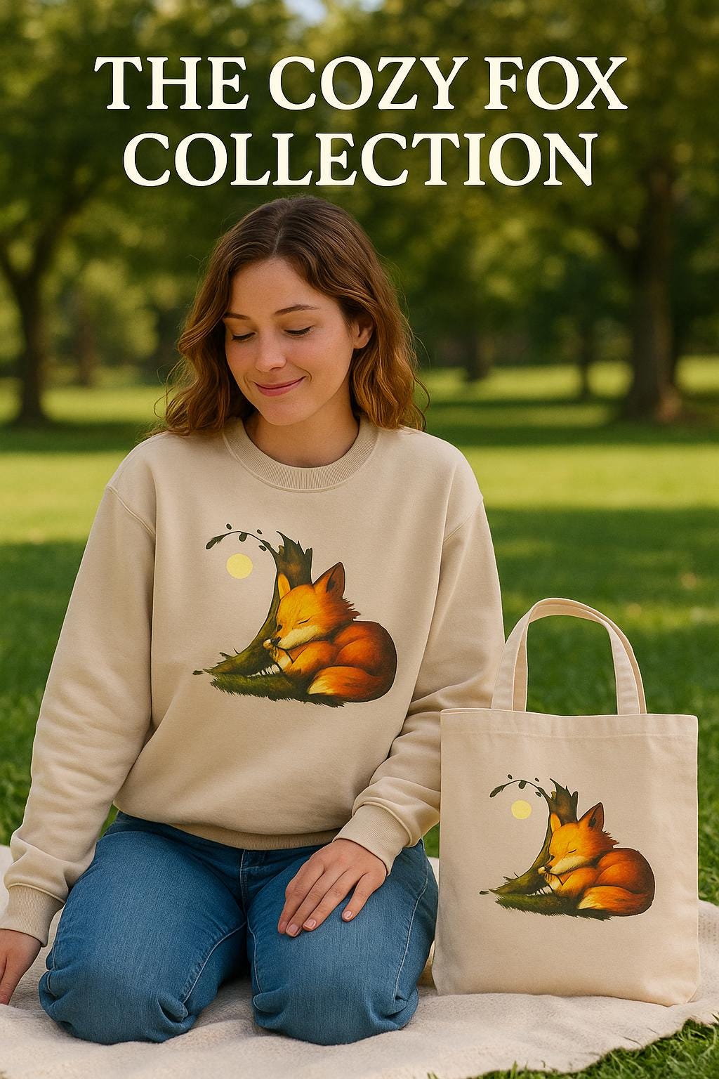 Fox Café Anime Sweatshirt  Cozy Autumn Gift for Animal Lovers Cute Fox Art Japanese Style Streetwear Epic Anime Apparel