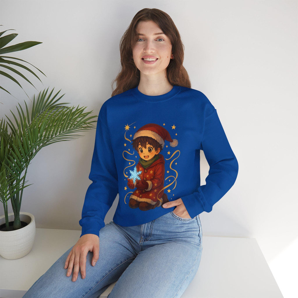 Anime Christmas Boy Sweatshirt Cute Holiday Gift Cozy Winter Apparel for Anime Fans and Gamers