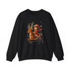 Anime Christmas Reindeer Sweatshirt Cute Holiday Gift Cozy Santa Outfit for Anime Fans and Gamers