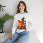 Cozy Fox Lantern Sweatshirt Cute Anime Christmas Sweater Winter Gift for Animal Lovers and Cozy Aesthetic Fans