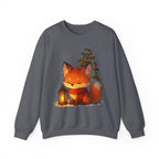 Cozy Fox Lantern Sweatshirt Cute Anime Christmas Sweater Winter Gift for Animal Lovers and Cozy Aesthetic Fans