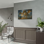 Fantasy Dragon Stormy Mountain Artwork Mythical Creature Wall Art Epic Adventure Print