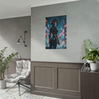 Anime Girl Ninja Assassin Poster: Cyberpunk Wall Art