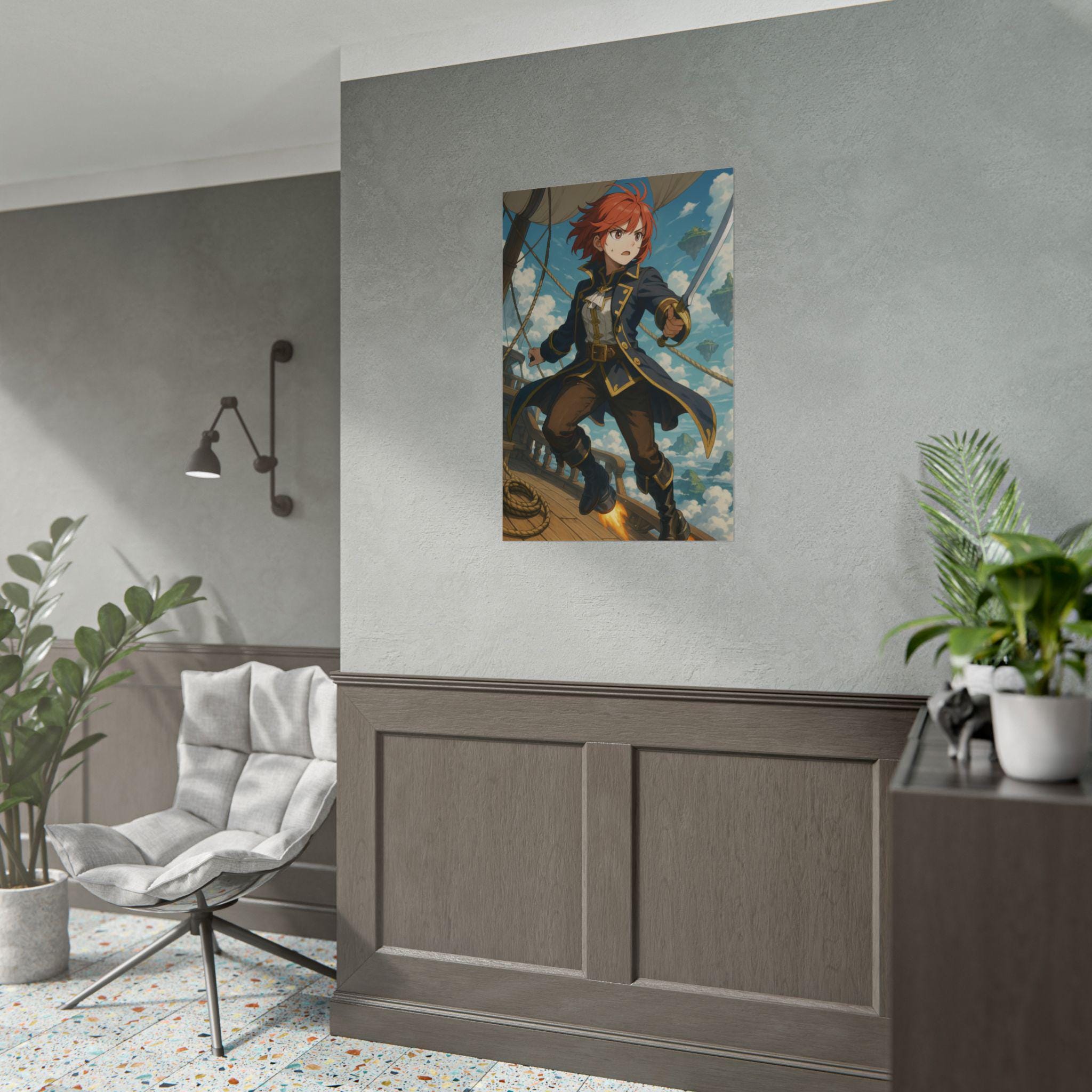 Anime Pirate Art Print: Swashbuckler Theme for Gamers