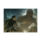 Anime Titan Battle Wall Art: Epic Adventure