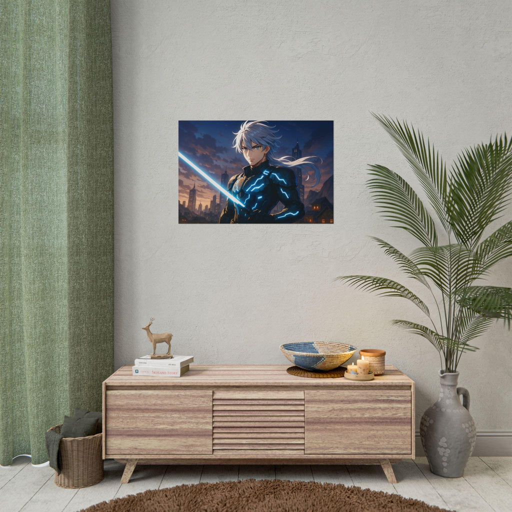 Cyberpunk Anime Wall Art: Futuristic Gamer Wall Art