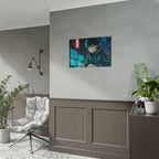 Cyberpunk Anime Hacker Wall Art: Neon City Sci-Fi Wall Art
