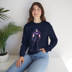 Dark Lightning Anime Sweatshirt Neon Glow Streetwear Futuristic Gift for Gamers and Anime Fans