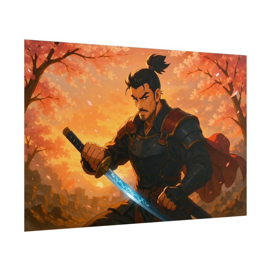 Anime Samurai Warrior Art Print: Epic Giclée Print
