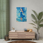 Anime Water Spirit Art Poster: Giclée Print, Ocean-Themed Wall Decor