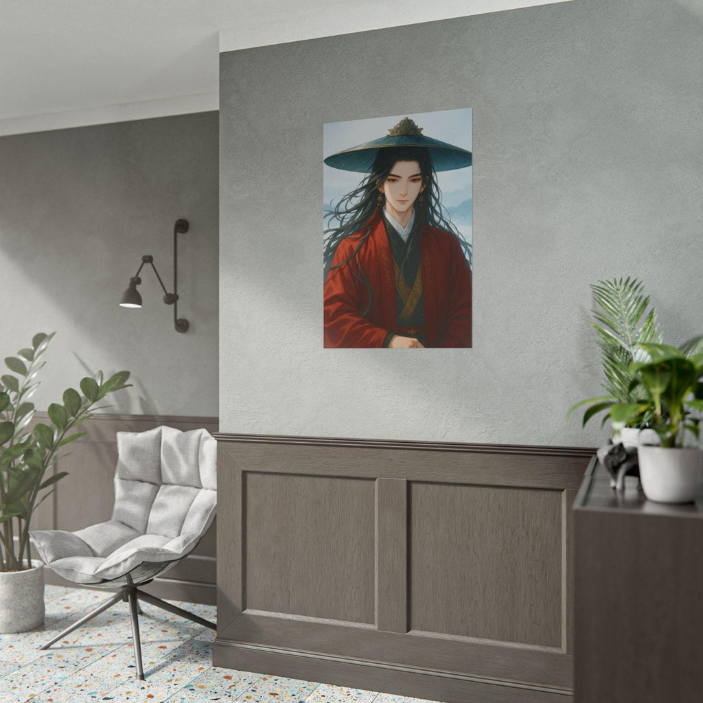 Anime Samurai Poster: Elegant Warrior Fantasy Art Print