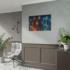 Anime Elemental Powers Art Print Magic Heroes Team Wall Art