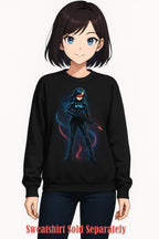 Cyberpunk Anime Girl Poster Neon City Sniper Wall Art Futuristic Sci Fi Print Gift for Gamers and Anime Lovers