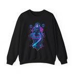 Cyberpunk DJ Girl Sweatshirt Neon Glow Streetwear Techwear Gift for Anime Lovers and Gamers