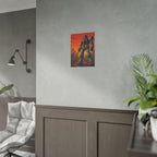 Anime Mecha Poster Giant Robot Artwork in Retro Style for Sci Fi Wall Decor