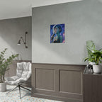 Cyberpunk Anime Art, Futuristic Neon City Wall Decor, Anime Gift Idea, Sci Fi Poster, Glowing Anime Character Print