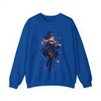 Anime Witch Girl Sweatshirt Magical Book Spellcaster Gift for Fantasy Lovers Otaku Cozy Japanese Style Top