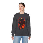 Flame Knight Anime Sweatshirt Black Spooky Castle Glow-in-Dark Fantasy Armor Gift for Gamers Otaku Streetwear Anime Apparel