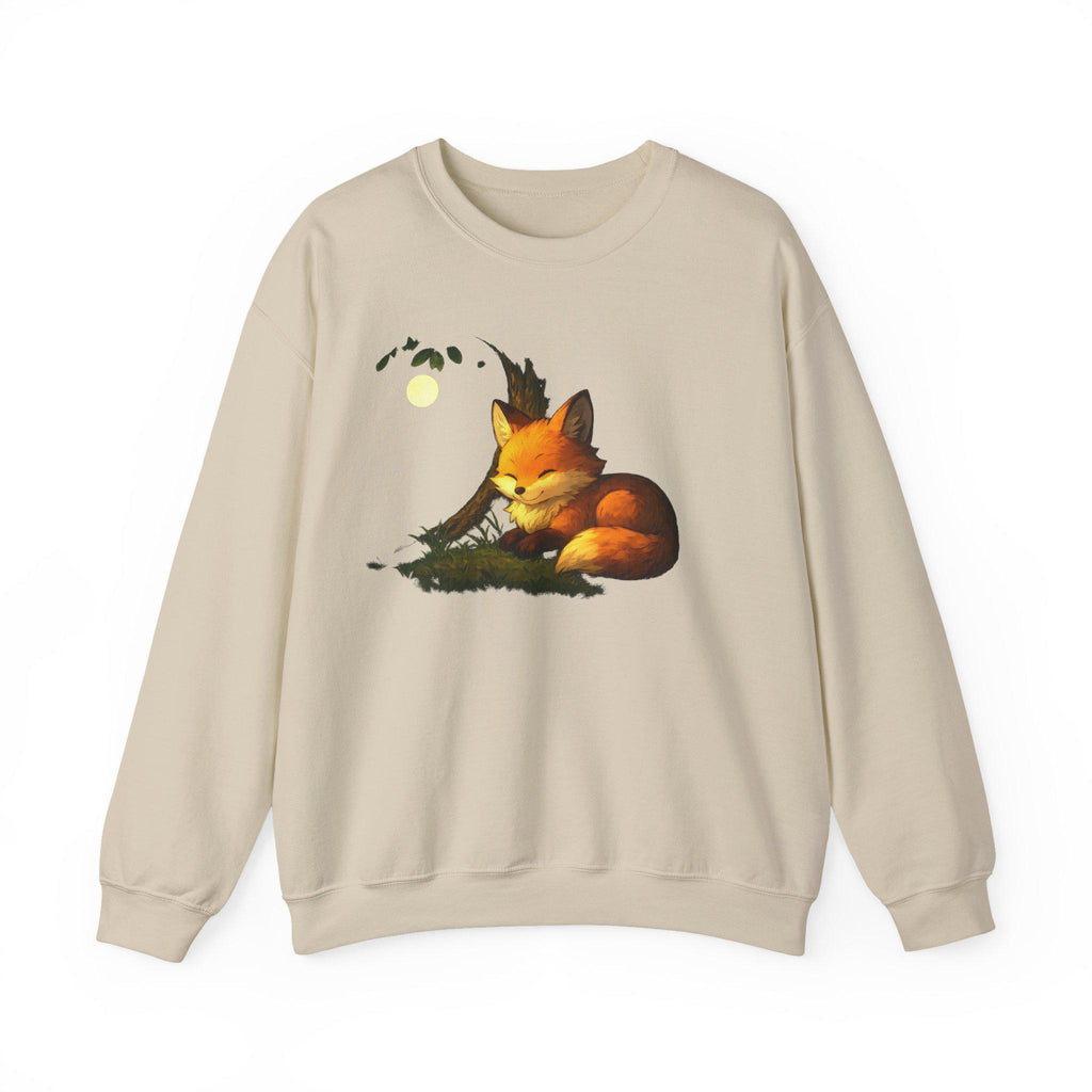 Fox Café Anime Sweatshirt  Cozy Autumn Gift for Animal Lovers Cute Fox Art Japanese Style Streetwear Epic Anime Apparel