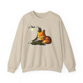 Fox Café Anime Sweatshirt  Cozy Autumn Gift for Animal Lovers Cute Fox Art Japanese Style Streetwear Epic Anime Apparel