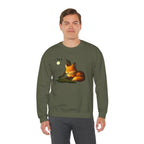 Fox Café Anime Sweatshirt  Cozy Autumn Gift for Animal Lovers Cute Fox Art Japanese Style Streetwear Epic Anime Apparel