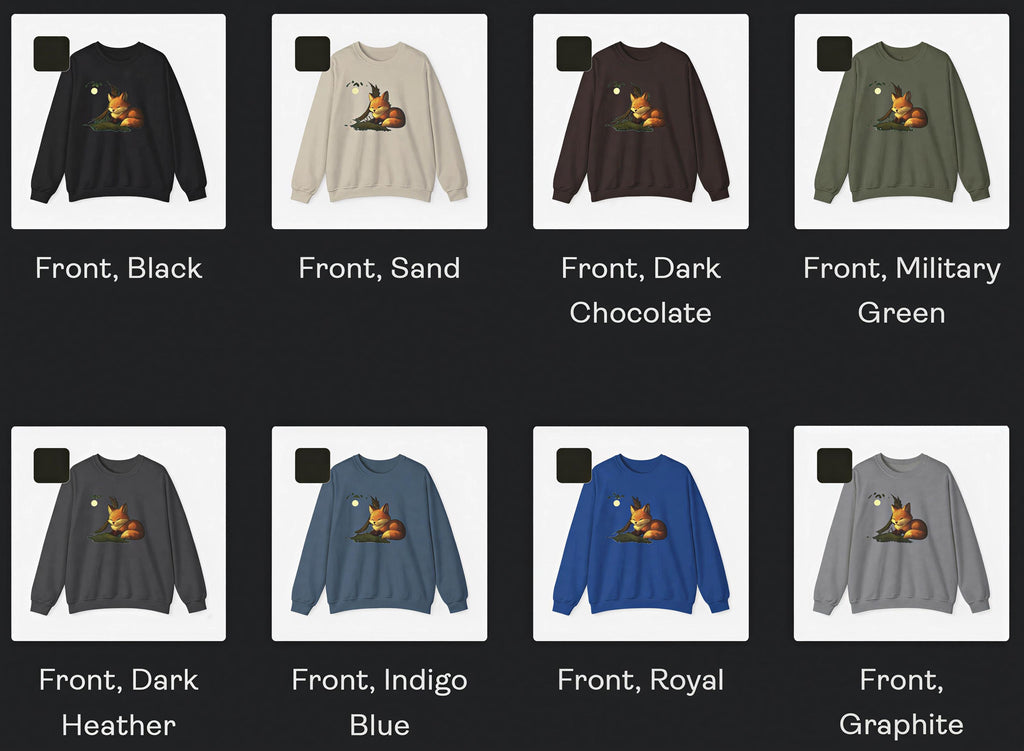 Fox Café Anime Sweatshirt  Cozy Autumn Gift for Animal Lovers Cute Fox Art Japanese Style Streetwear Epic Anime Apparel