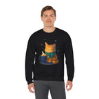 Cozy Cat Cocoa Sweatshirt Cute Kawaii Cat Lover Gift Anime Coffee Crewneck Fall Aesthetic Streetwear Epic Anime Apparel