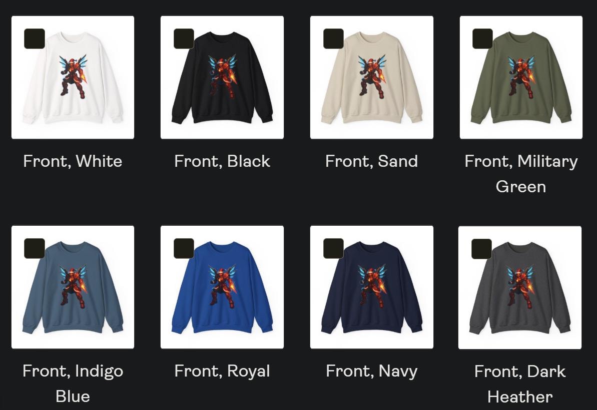 Anime Cyber Santa Sweatshirt Neon Warrior Christmas Hoodie Futuristic Fire Armor Gift for Gamers and Anime Fans