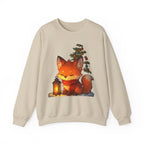 Cozy Fox Lantern Sweatshirt Cute Anime Christmas Sweater Winter Gift for Animal Lovers and Cozy Aesthetic Fans