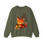 Cozy Fox Lantern Sweatshirt Cute Anime Christmas Sweater Winter Gift for Animal Lovers and Cozy Aesthetic Fans