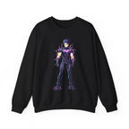 Dark Lightning Anime Sweatshirt Neon Glow Streetwear Futuristic Gift for Gamers and Anime Fans