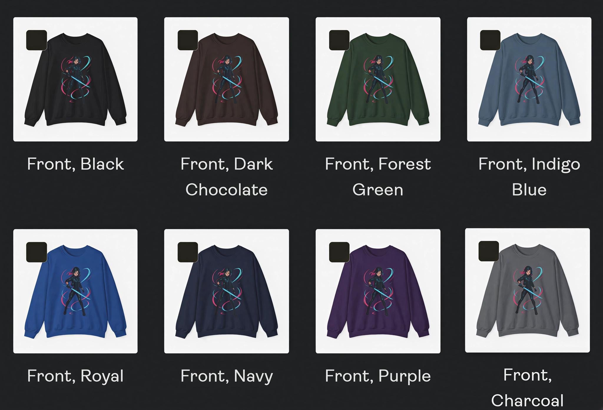 Cyberpunk Anime Girl Sweatshirt Neon Glow Streetwear Futuristic Techwear Gift for Anime Lovers and Gamers