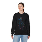 Cyberpunk Anime Girl Sweatshirt Neon Glow Streetwear Futuristic Techwear Gift for Anime Lovers and Gamers