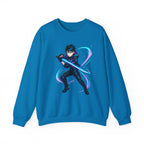 Cyberpunk Anime Boy Sweatshirt Neon Blade Streetwear Futuristic Techwear Gift for Gamers and Anime Fans