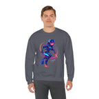 Vibrant Cyberpunk Neon Warrior Sweatshirt Futuristic Techwear Anime Streetwear Gift for Gamers and Anime Lovers