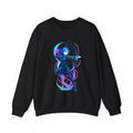Neon Archer Anime Girl Sweatshirt Cyber Glow Streetwear Gift for Gamers and Anime Lovers